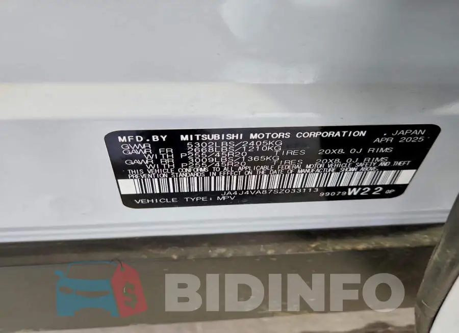 JA4J4VA87SZ033113 Photo# 14