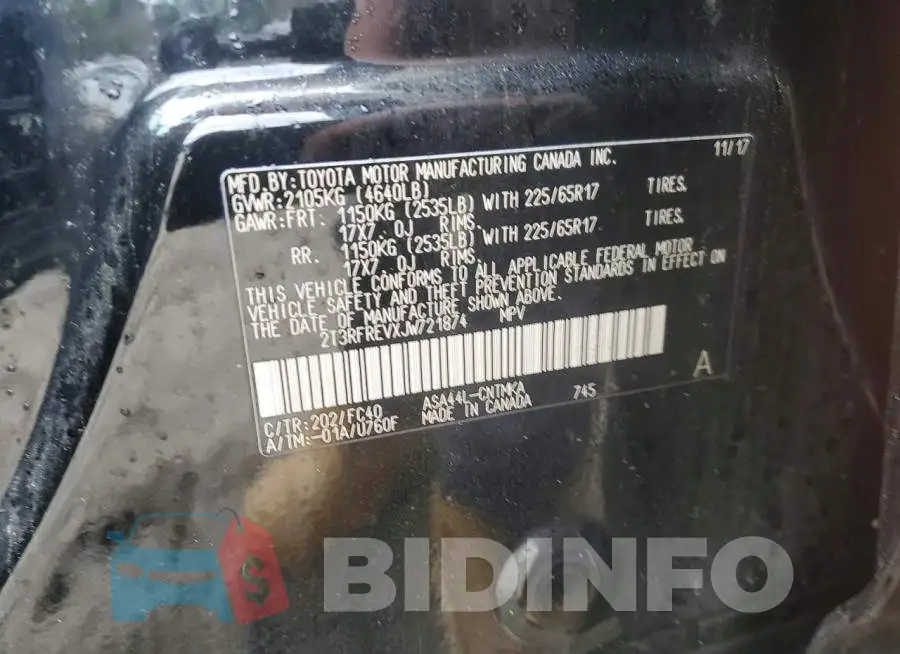 2T3RFREVXJW721874 Photo# 14