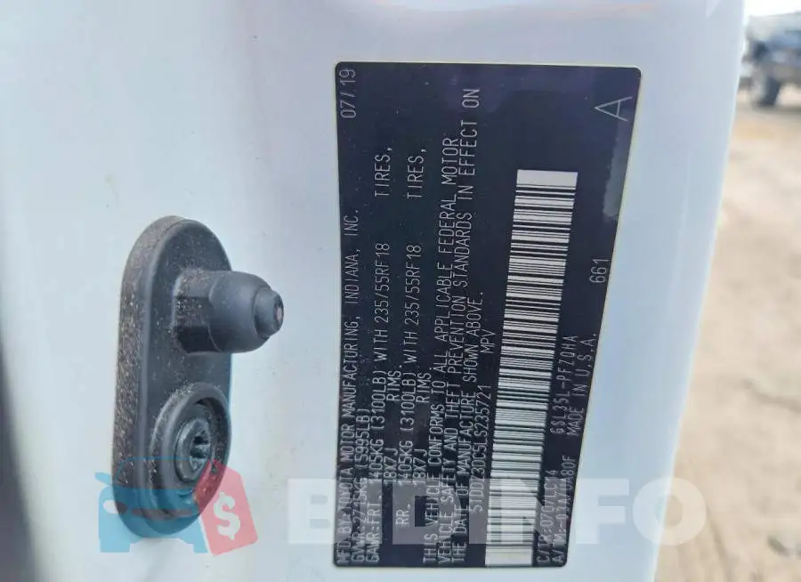 5TDDZ3DC5LS235721 Photo# 13