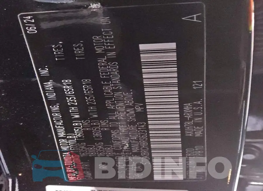 5TDKBRCH8RS623143 Photo# 13
