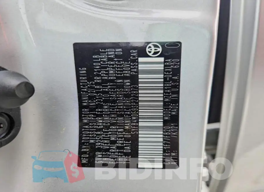 5YFB4MDE9SP272873 Photo# 12