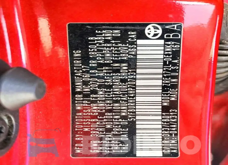 5YFBURHE4HP707931 Photo# 12