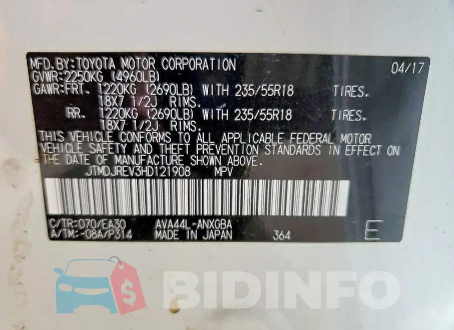 JTMDJREV3HD121908 Photo# 13