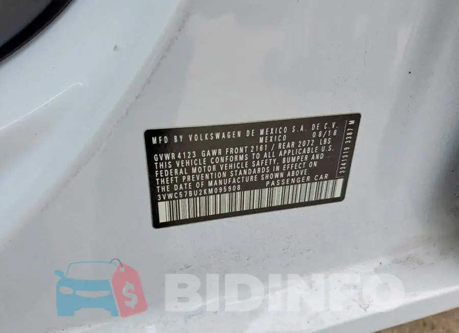 3VWC57BU2KM095908 Photo# 12