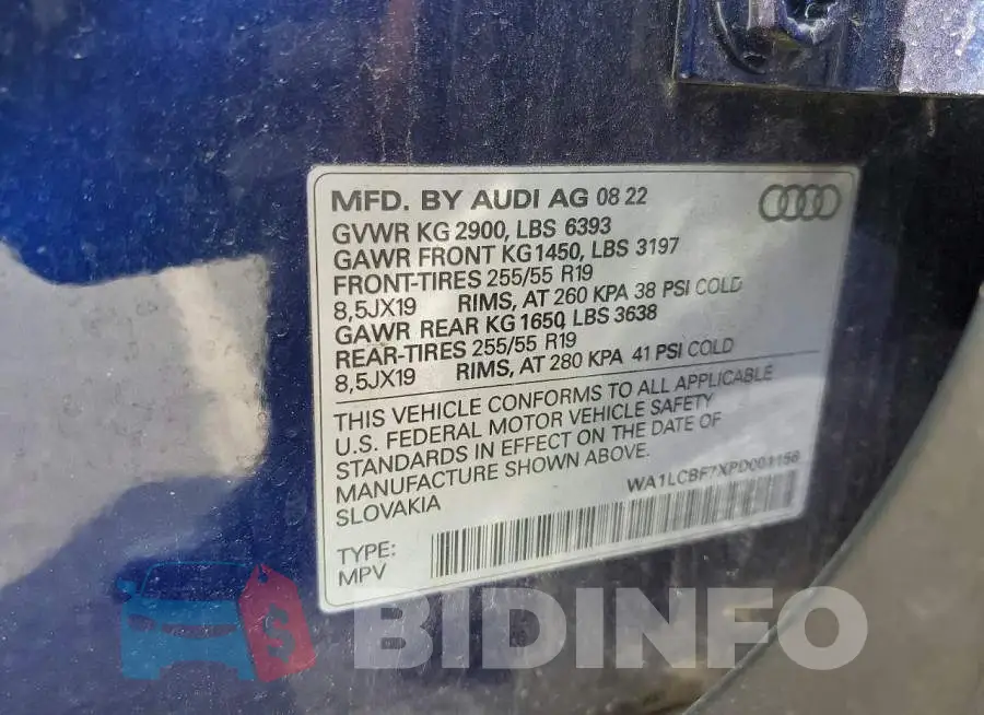 WA1LCBF7XPD001156 Photo# 14