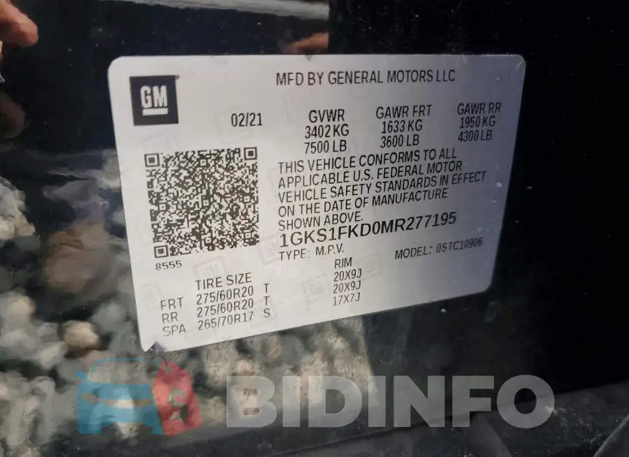 1GKS1FKD0MR277195 Photo# 14