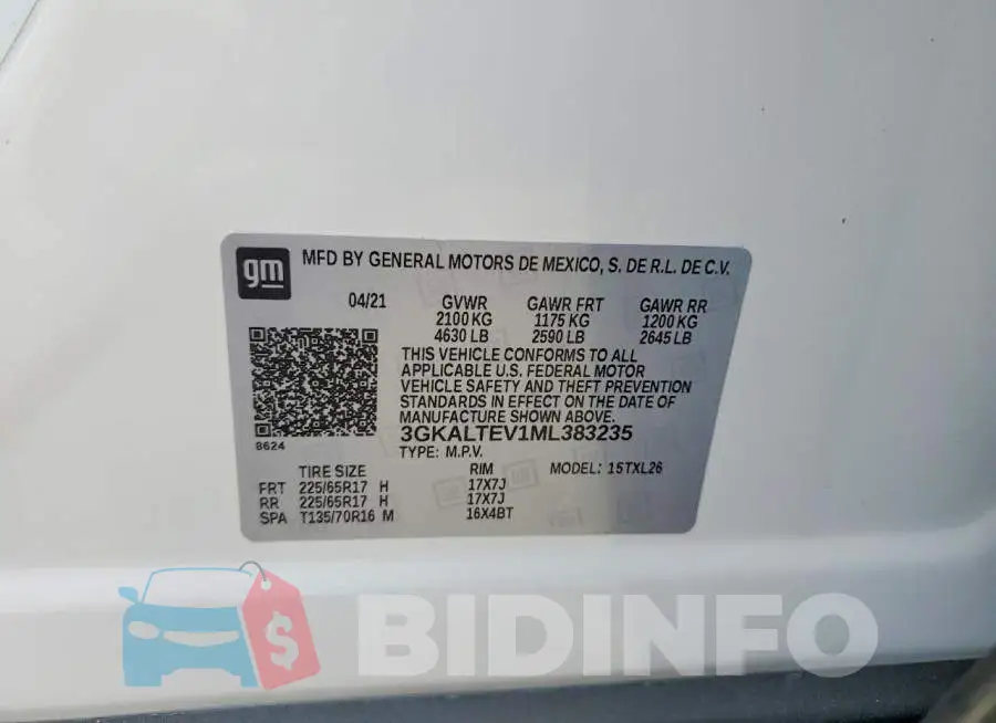 3GKALTEV1ML383235 Photo# 13