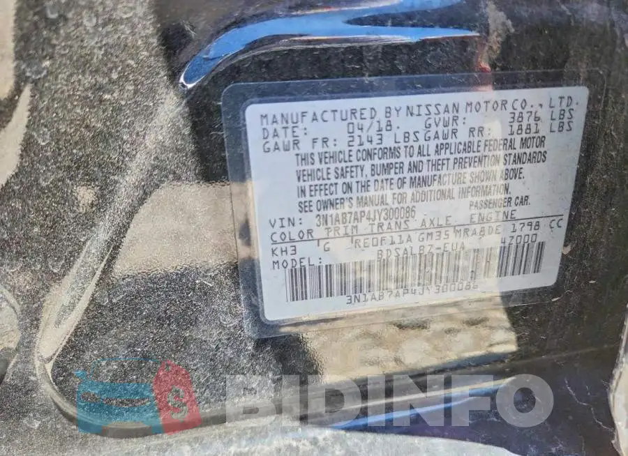3N1AB7AP4JY300086 Photo# 12