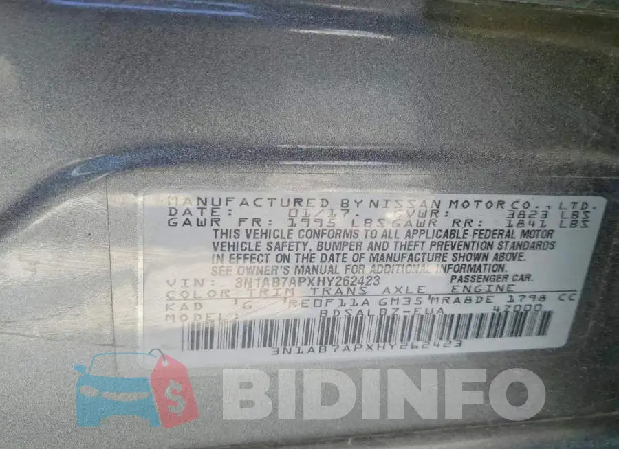 3N1AB7APXHY262423 Photo# 13