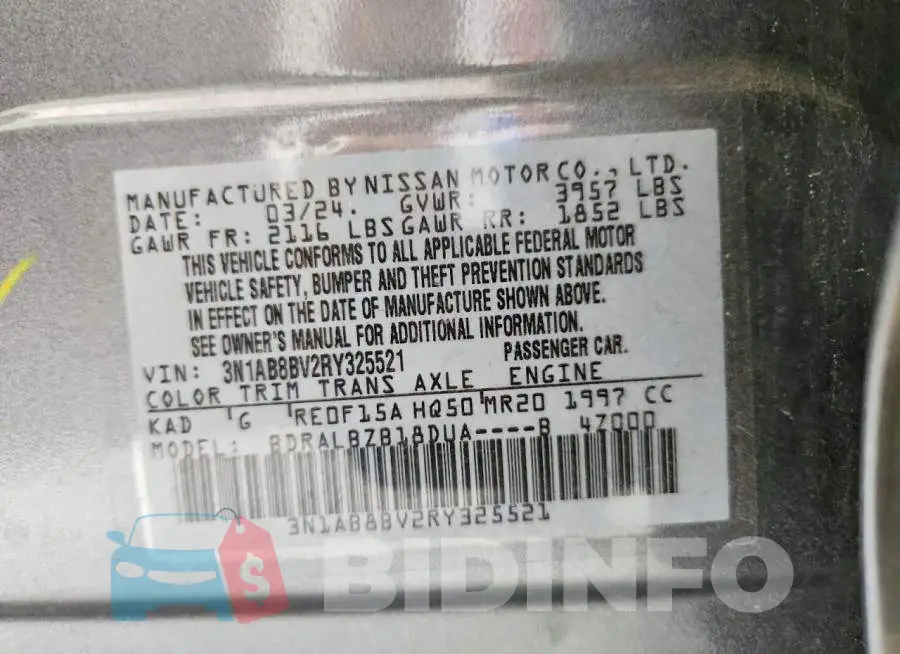 3N1AB8BV2RY325521 Photo# 13