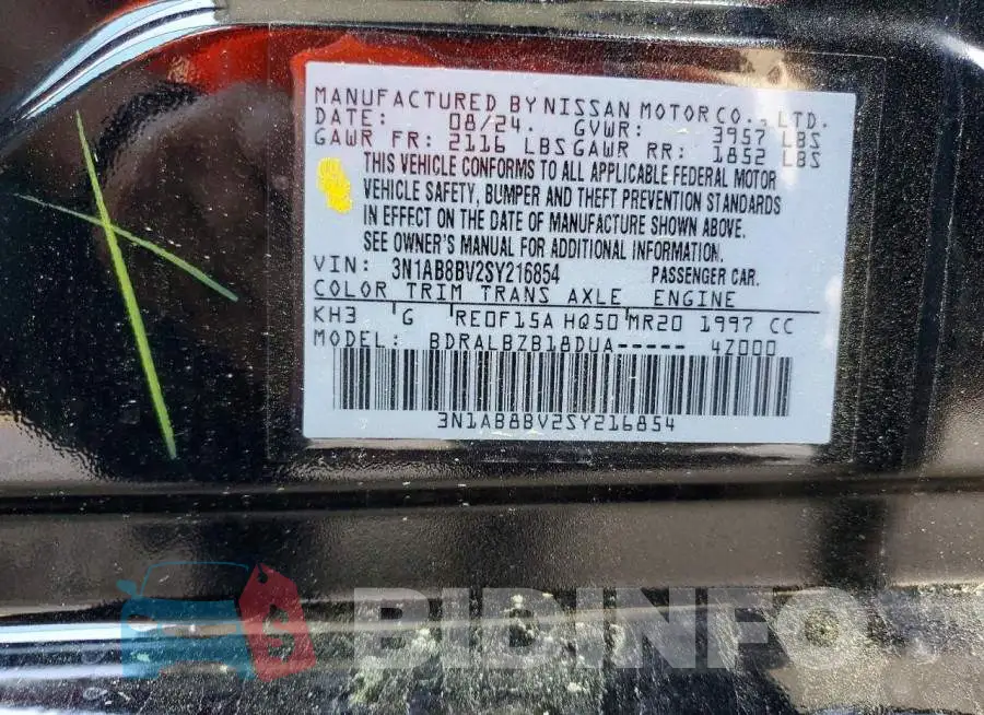 3N1AB8BV2SY216854 Photo# 12