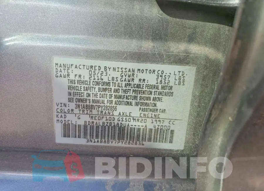 3N1AB8BV7PY282856 Photo# 13