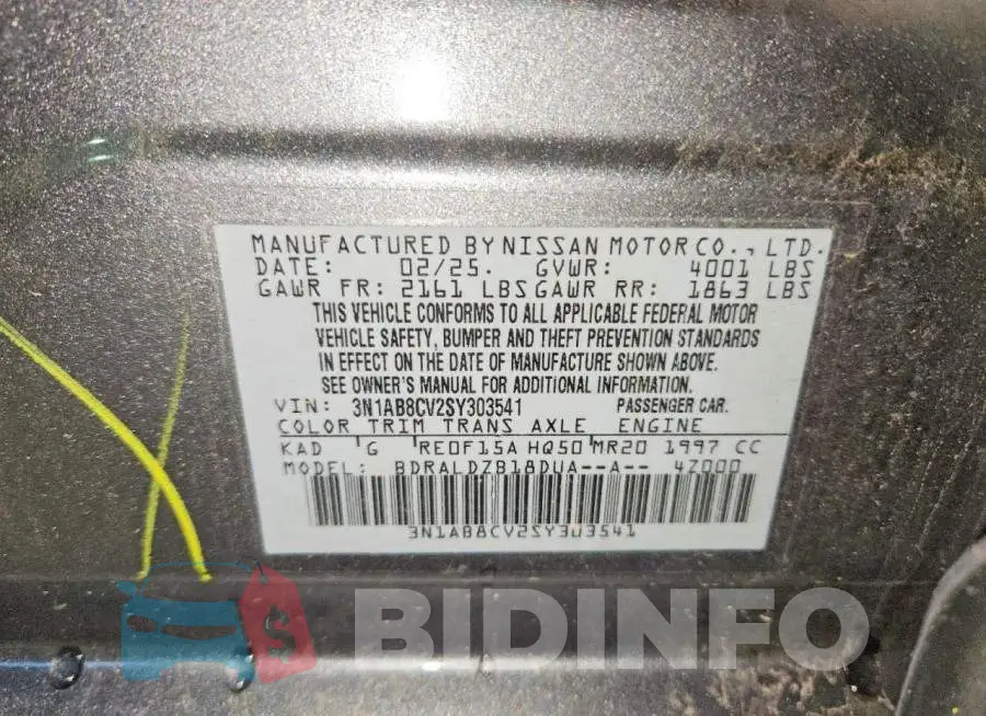 3N1AB8CV2SY303541 Photo# 12