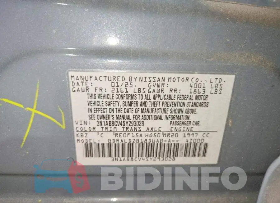 3N1AB8CV4SY293028 Photo# 12