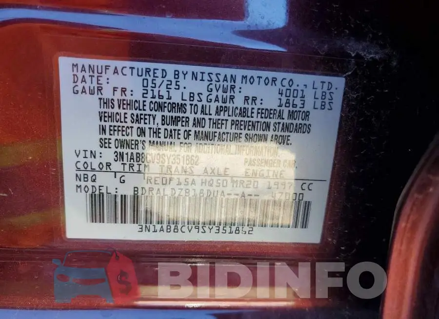 3N1AB8CV9SY351862 Photo# 12