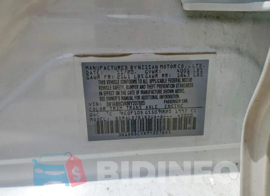 3N1AB8CVXMY207885 Photo# 13