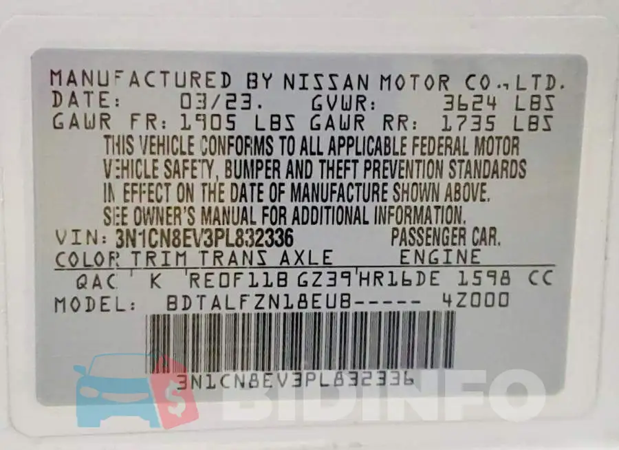 3N1CN8EV3PL832336 Photo# 12