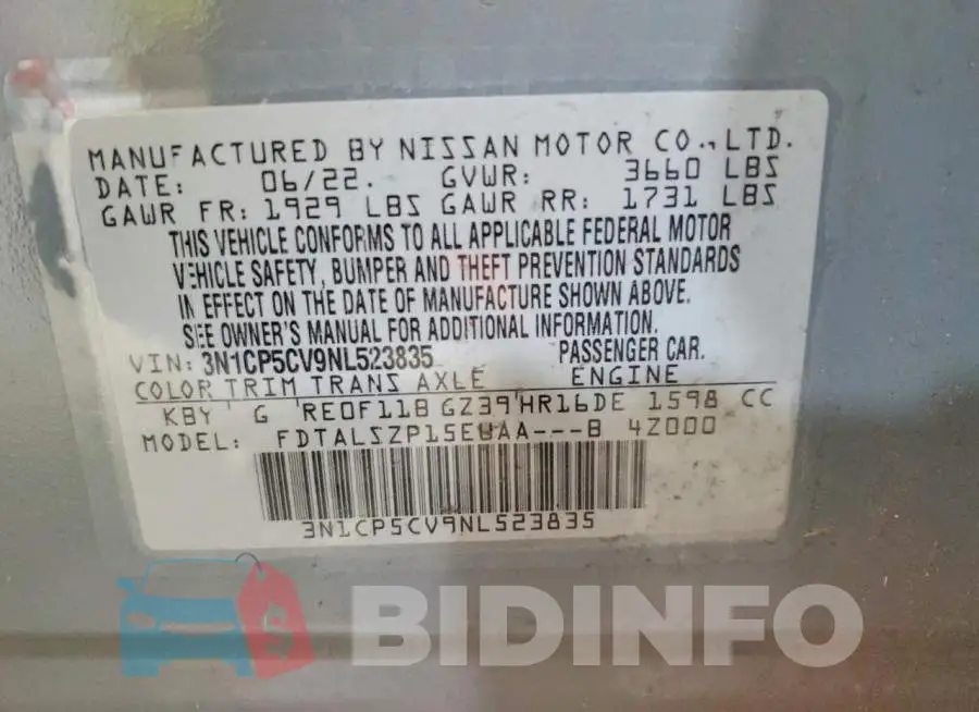 3N1CP5CV9NL523835 Photo# 13