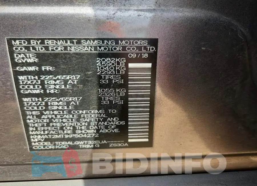 KNMAT2MT1KP504272 Photo# 13