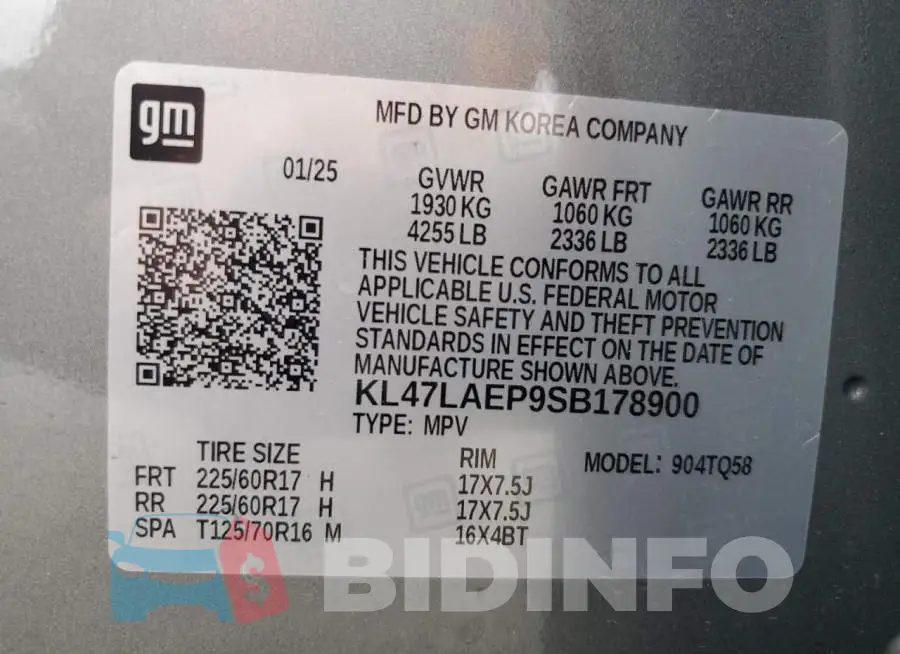 KL47LAEP9SB178900 Photo# 13