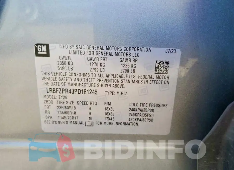 LRBFZPR40PD181245 Photo# 13