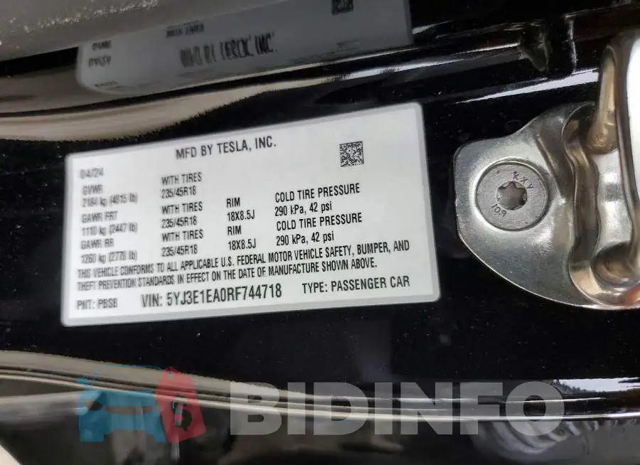 5YJ3E1EA0RF744718 Photo# 12
