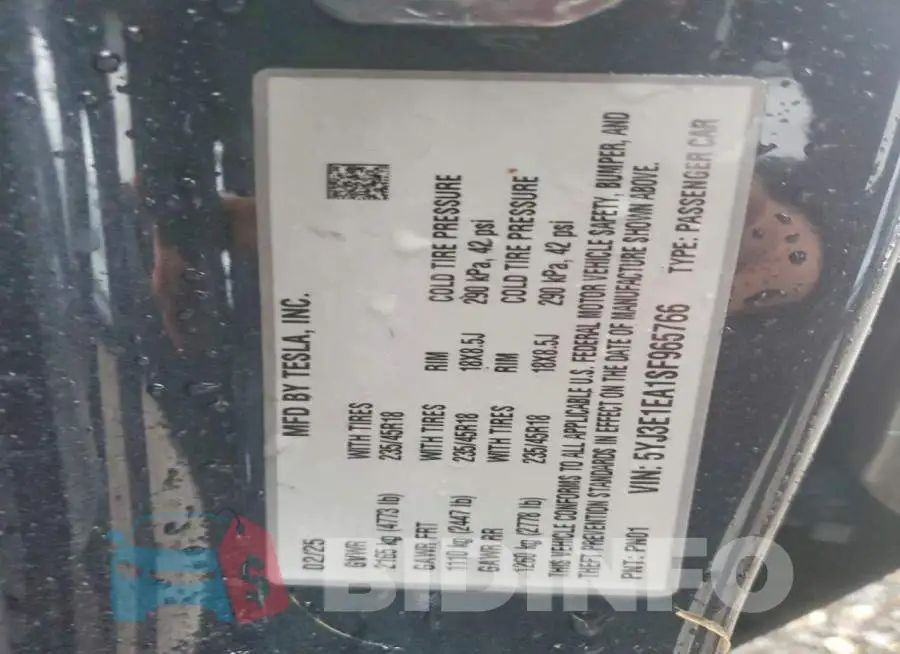 5YJ3E1EA1SF965766 Photo# 12