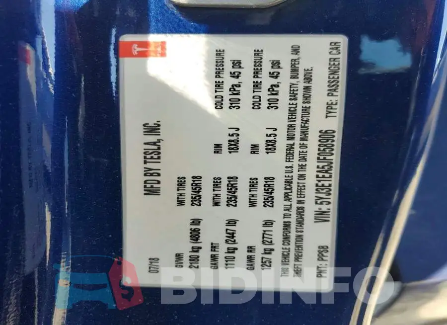 5YJ3E1EA5JF058906 Photo# 13