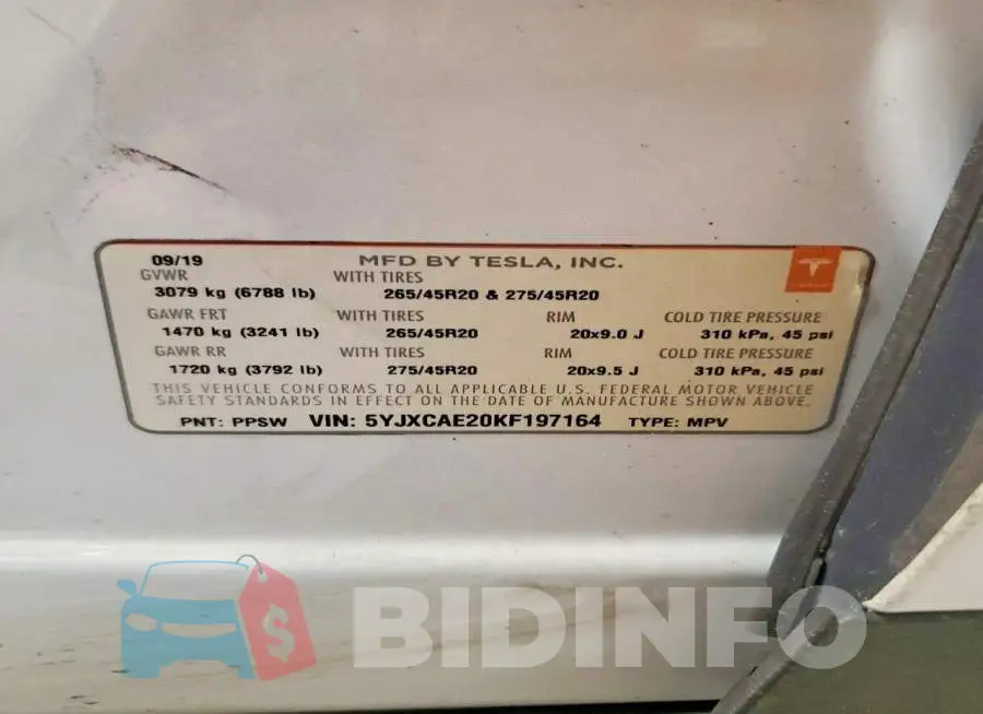 5YJXCAE20KF197164 Photo# 13