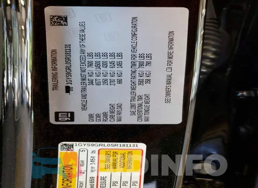 1GYS9GRL0SR181131 Photo# 13