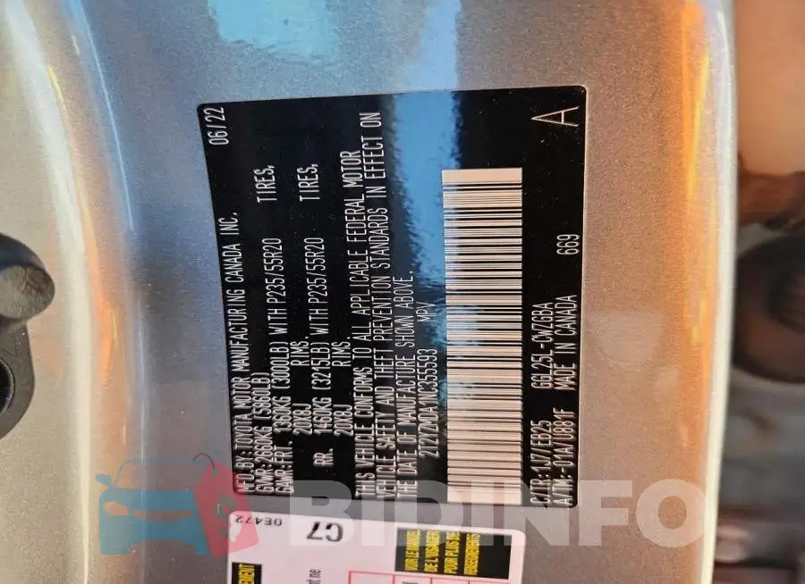 2T2YZMDA1NC355593 Photo# 12