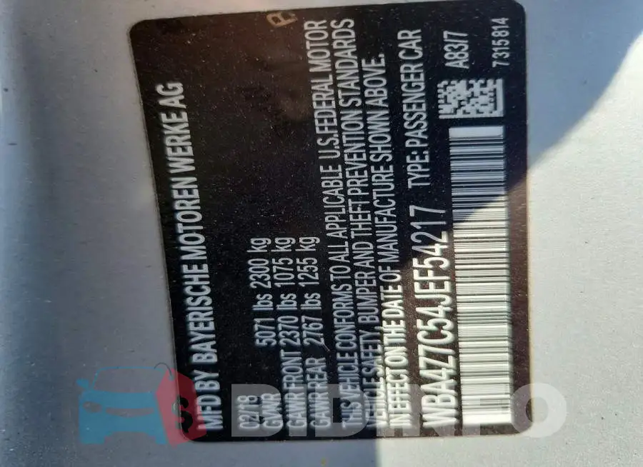 WBA4Z7C54JEF54217 Photo# 13