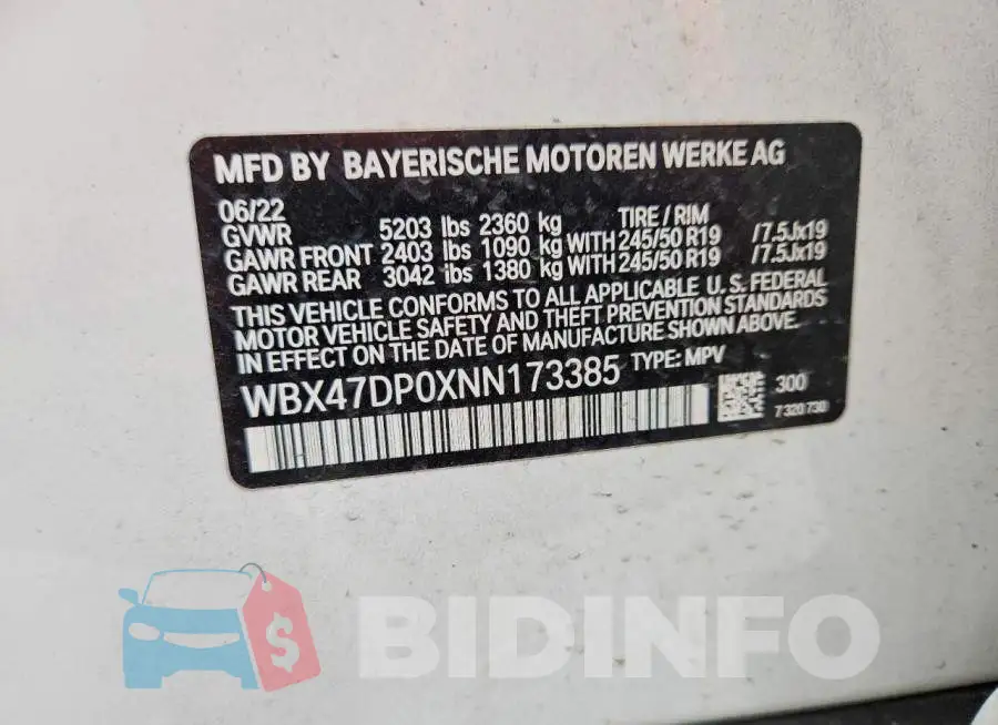 WBX47DP0XNN173385 Photo# 14