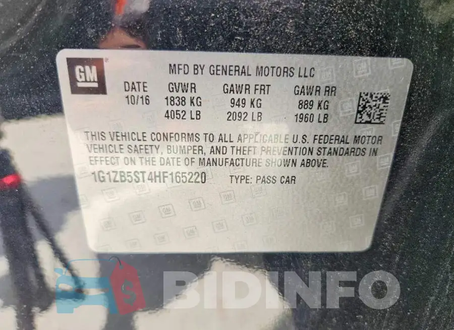 1G1ZB5ST4HF165220 Photo# 12
