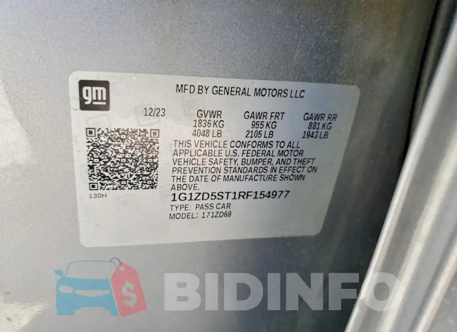 1G1ZD5ST1RF154977 Photo# 12