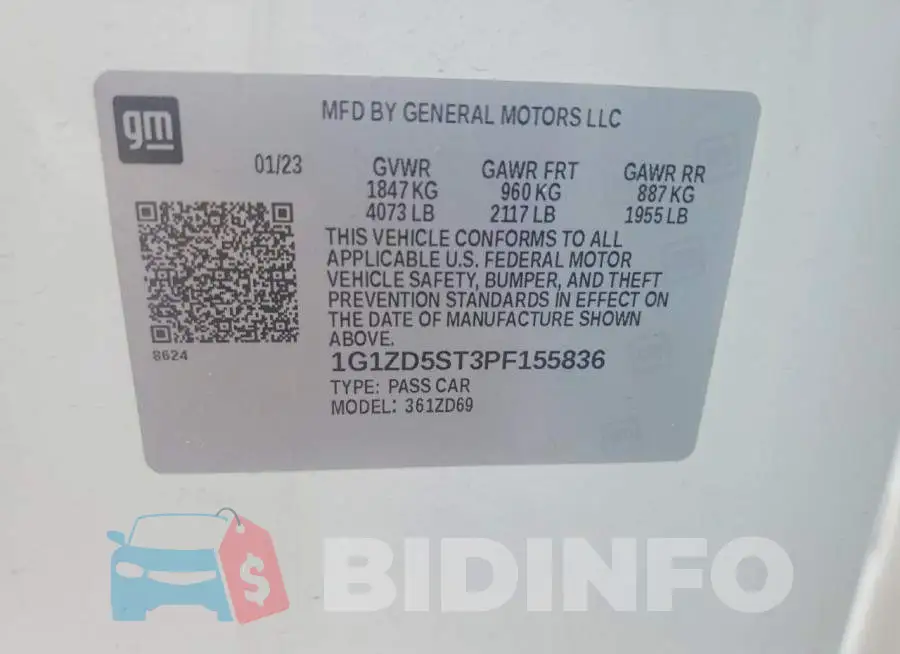 1G1ZD5ST3PF155836 Photo# 12