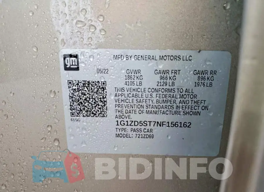 1G1ZD5ST7NF156162 Photo# 12