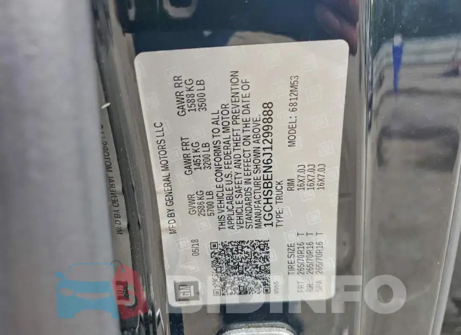 1GCHSBEN6J1299888 Photo# 12