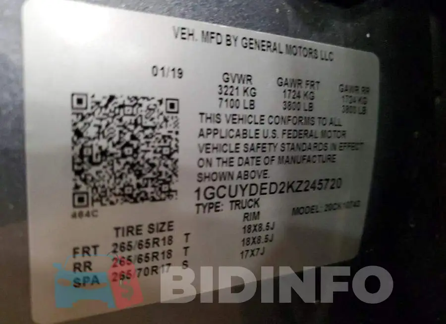 1GCUYDED2KZ245720 Photo# 12