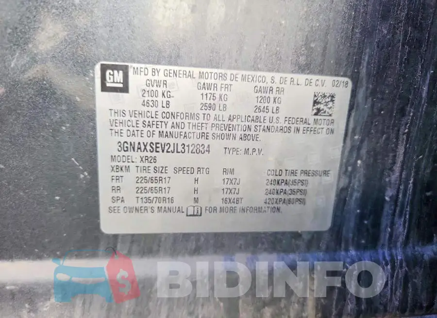 3GNAXSEV2JL312834 Photo# 13