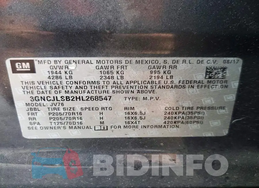 3GNCJLSB2HL268547 Photo# 12