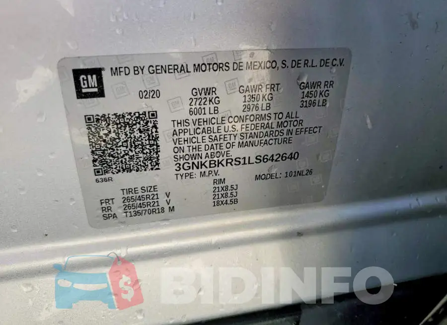 3GNKBKRS1LS642640 Photo# 13