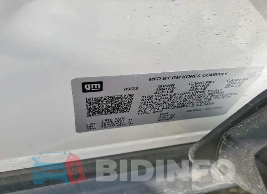 KL77LHE26RC131506 Photo# 13