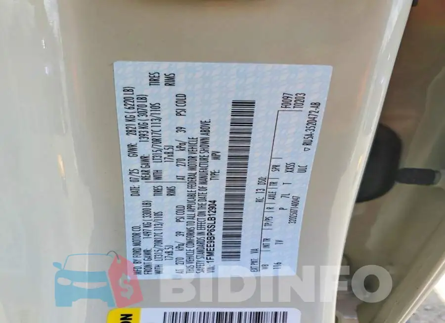 1FMEE9BP6SLB12904 Photo# 13