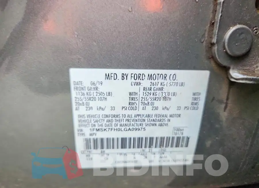 1FMSK7FH0LGA09975 Photo# 14