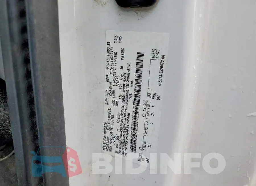 1FT7X2BA4PEC62449 Photo# 12