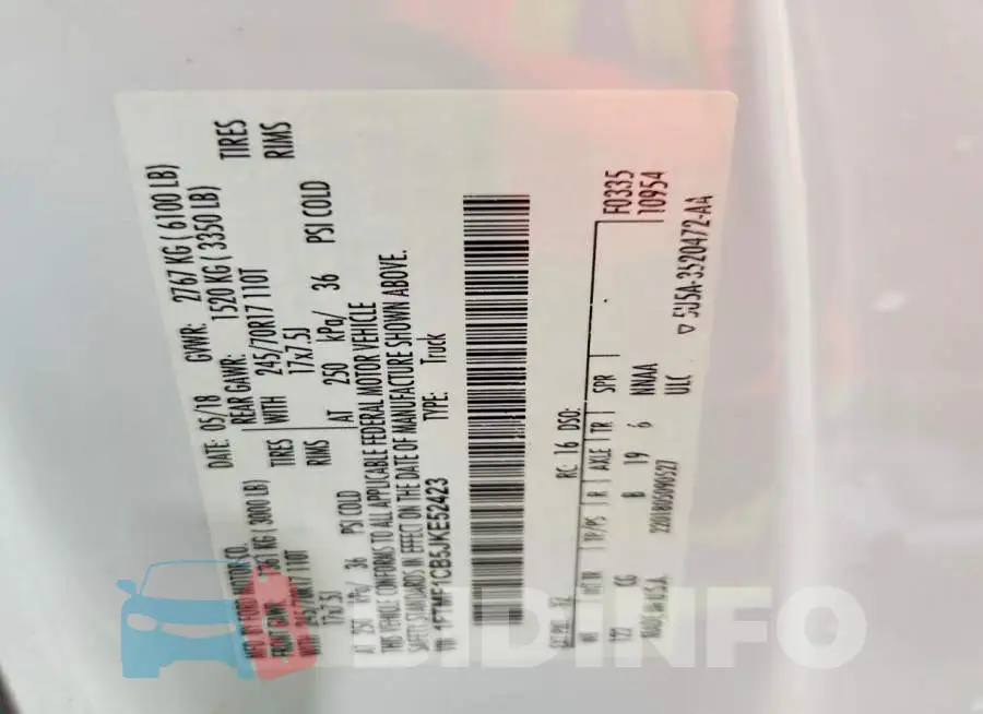 1FTMF1CB5JKE52423 Photo# 12