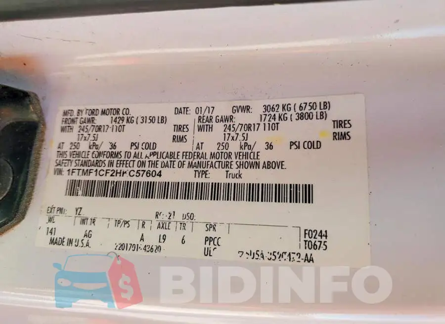 1FTMF1CF2HKC57604 Photo# 12