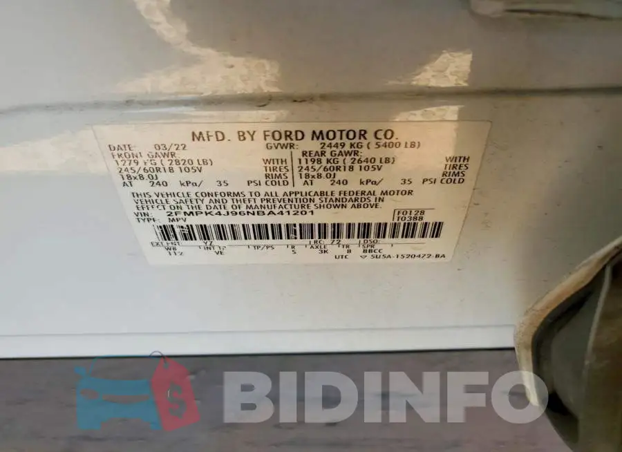 2FMPK4J96NBA41201 Photo# 12