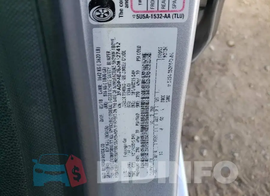 3FADP4EJ6JM127412 Photo# 12